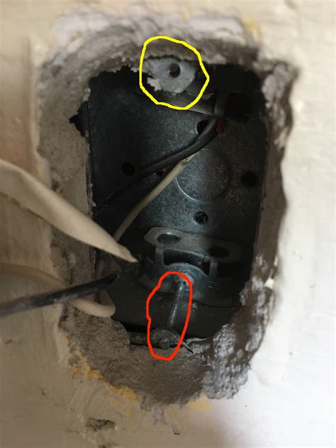 screw broke off in electrical box|removing sheared screw from electrical box.